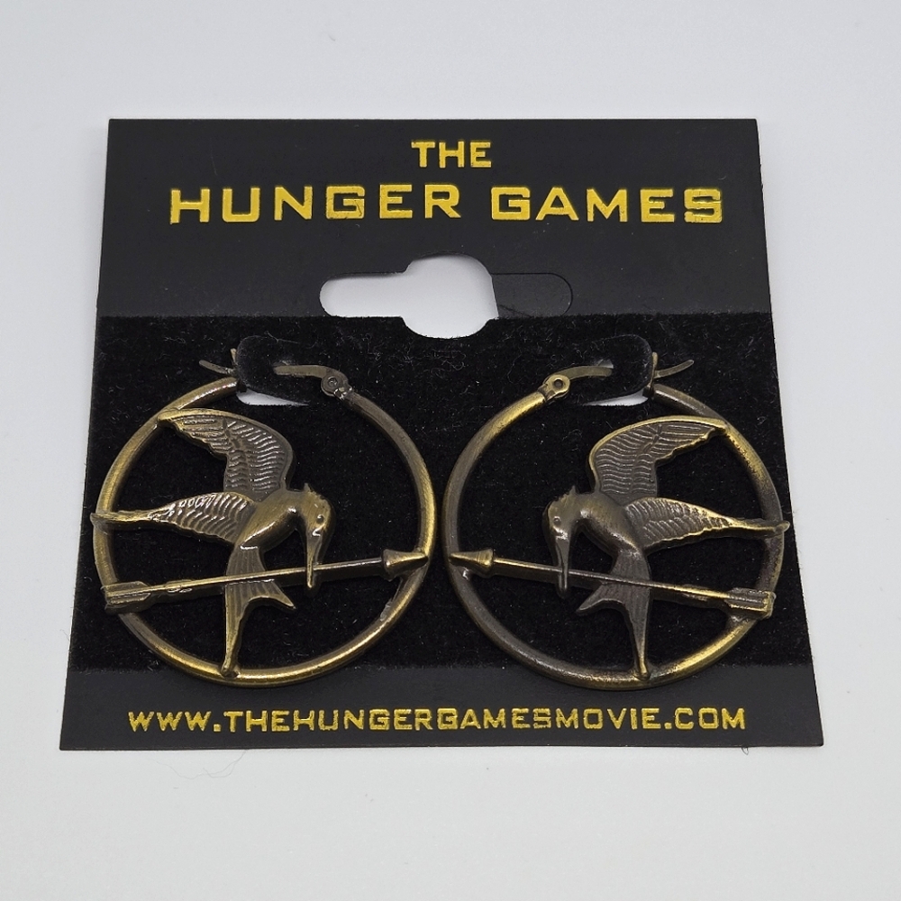 The Hunger Games Mockingjay Hoop Earrings NEW